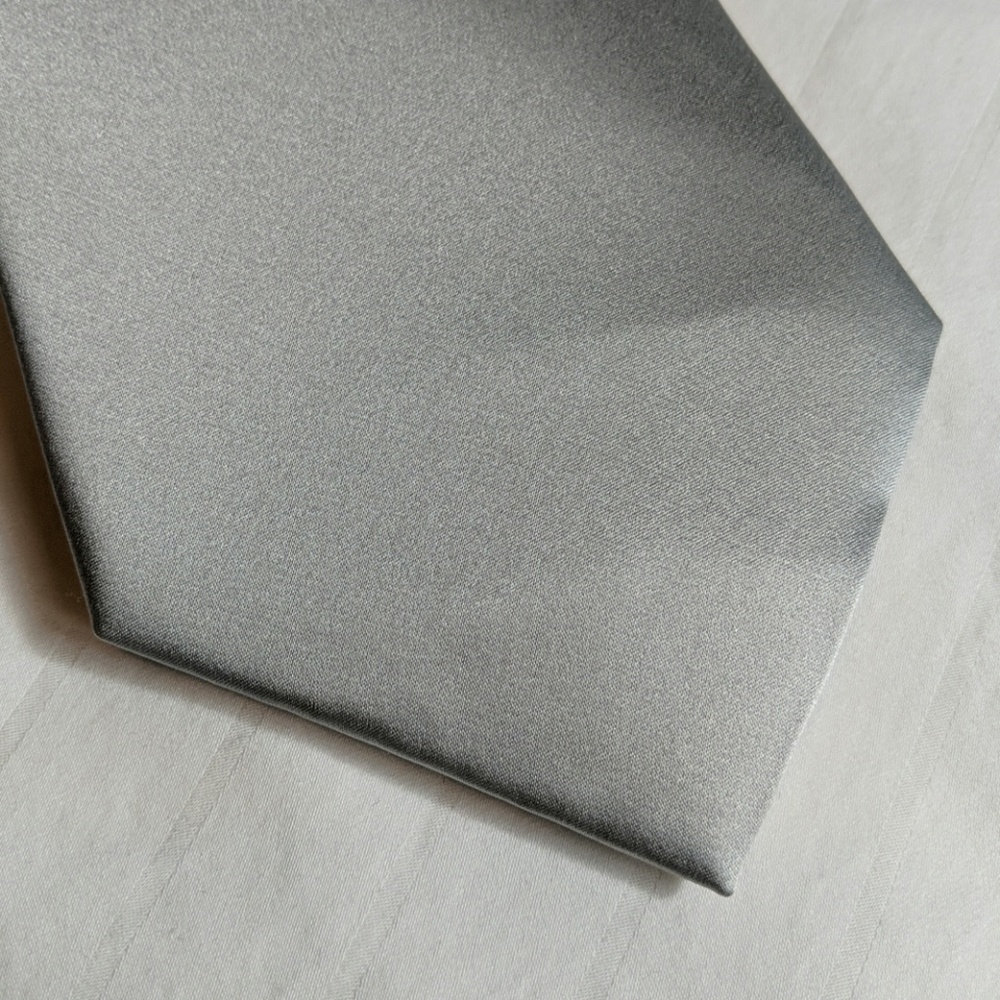 Silver Silk Tie